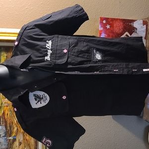 Drag club #55 button down short sleeve shirt size medium
